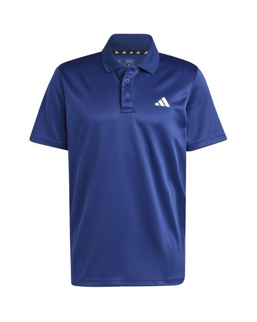 Adidas Blue Essentials Training Polo Shirt for men