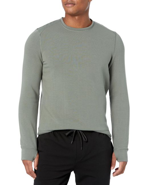 Jockey Gray Cozy Fleece Pullover Sweatshirt Agave Green for men