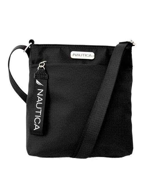 Nautica Black Diver Nylon Small S Crossbody Bag Purse With Adjustable Shoulder Strap