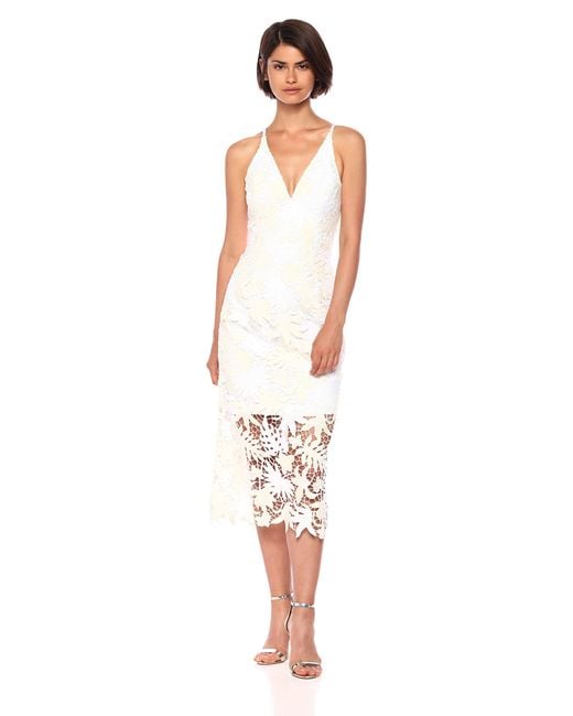 dress the population aurora lace sheath dress