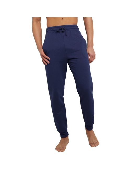 Hanes Blue Mens Jogger With Pockets Sweatpants for men