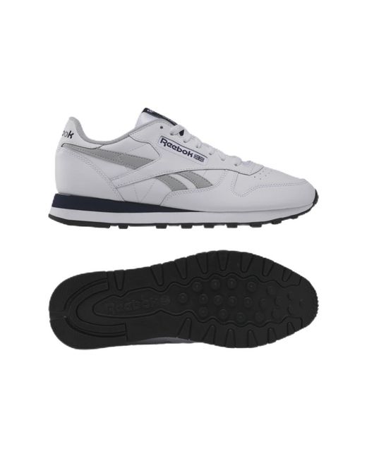Reebok Gray Classic Leather Sneaker