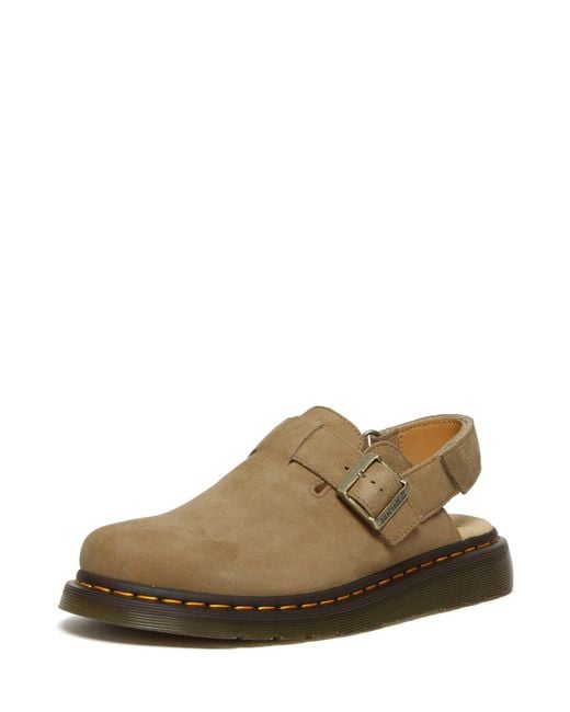 Dr. Martens Brown Jorge Ii Tumbled Nubuck Leather Slingback Mules