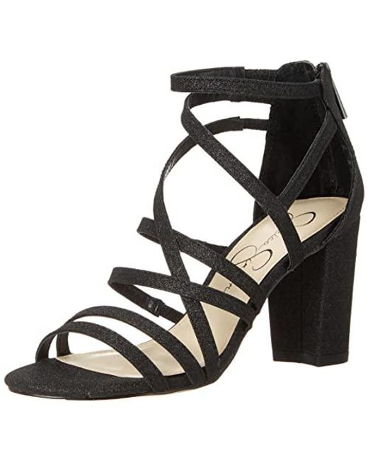 Jessica Simpson Stassey Strappy Block Heel Sandal Heeled in Black Lyst