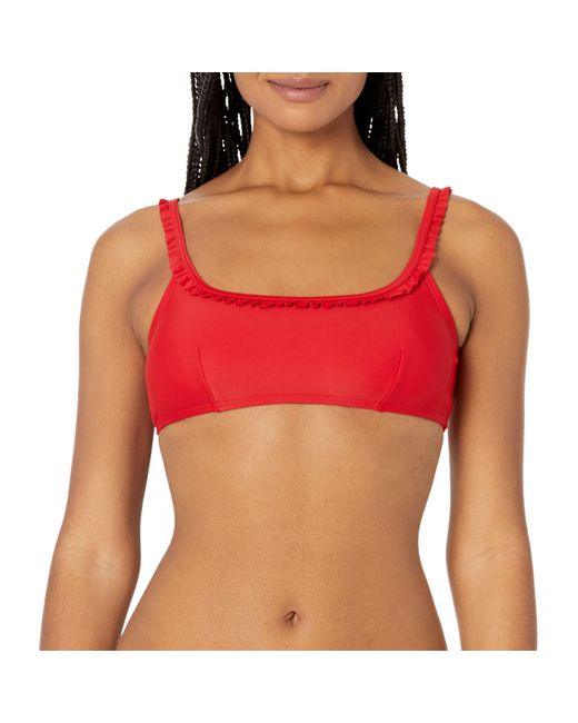 Tommy Hilfiger Standard Detailed Bikini Top in Red | Lyst