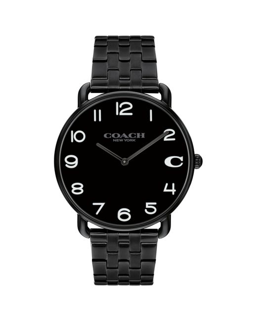 COACH Black Stainless Steel Wristwatch for men