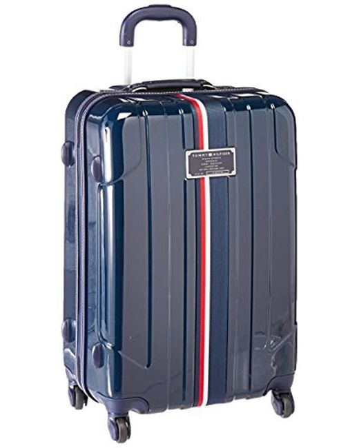 Tommy Hilfiger Blue Lochwood Hardside Spinner Luggage for men