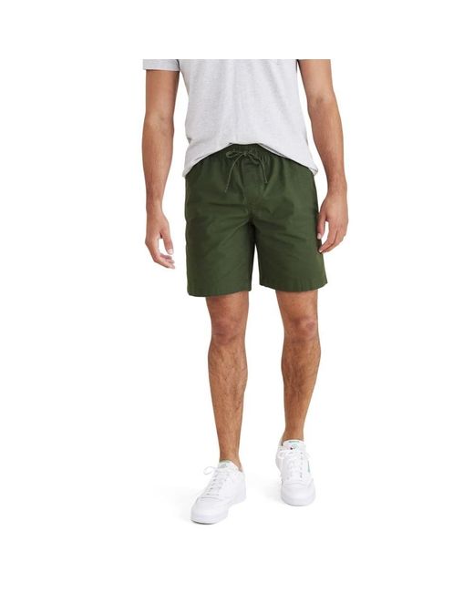 Dockers Green Ultimate Straight Fit 7.5" Pull On Shorts With Supreme Flex, for men