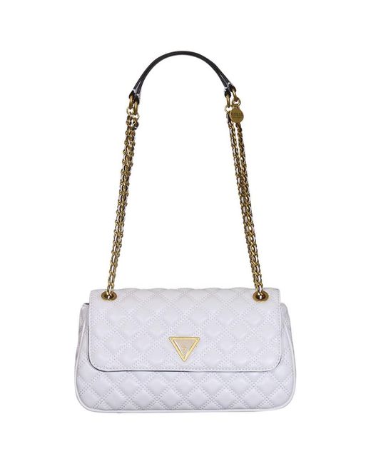 Guess Giully Convertible Crossbody Flap in White | Lyst