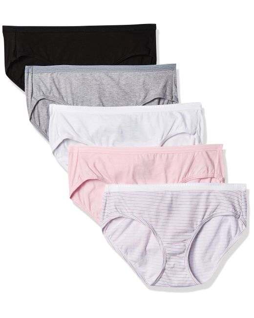 Hanes Pink Ultimate Comfort Cotton Hipster Panties 5-pack