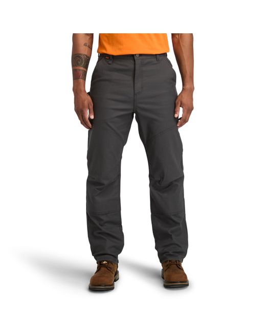 Timberland Gray Gritman Flex Athletic Fit Double Front Utility Work Pant for men