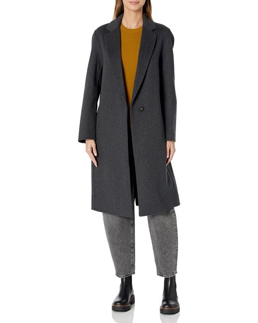 Vince Black Classic Straight Coat