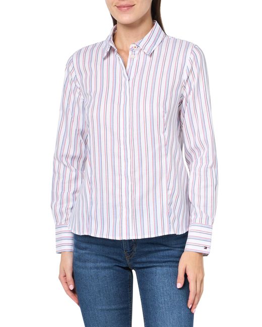 Tommy Hilfiger White Sportswear Shirt,ivory Multi,medium
