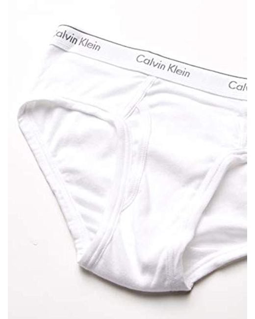 Calvin Klein Cotton Classics Multipack Low Rise Hip Briefs in White for