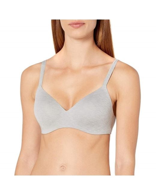 Hanes Ultimate T-shirt Soft Foam Wirefree in Gray