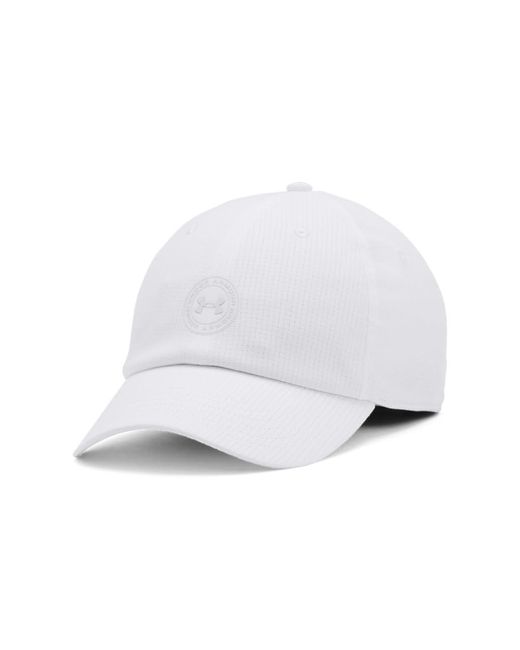 Under Armour White Iso-chill Armourvent Adjustable Hat,