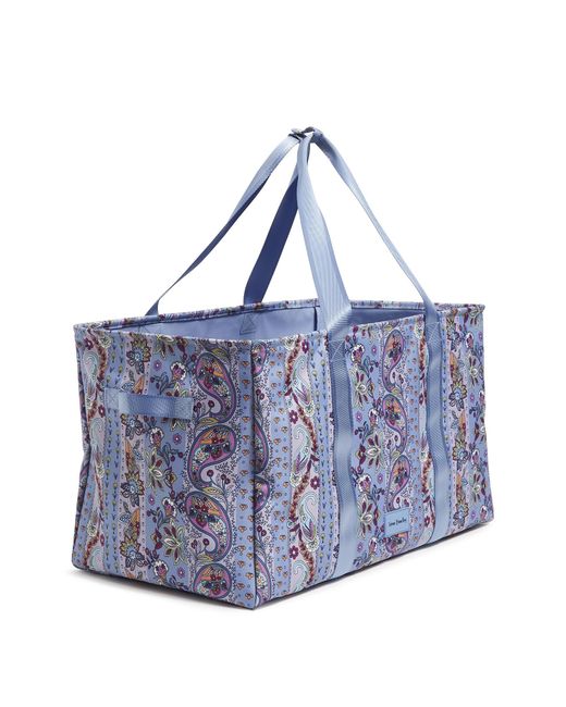 Vera Bradley Blue Recycled Lighten Up Reactive Large Car Tote
