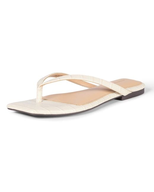 Amazon Essentials White Thong Sandals