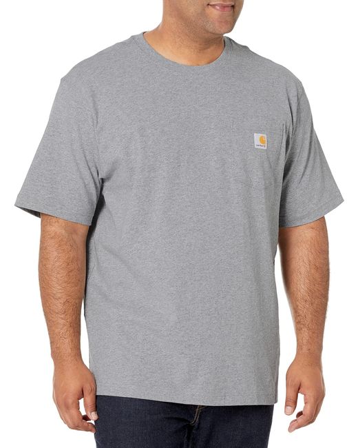 Carhartt Mensloose Fit Heavyweight Short-sleeve Pocket T-shirtheather Graysmall for men