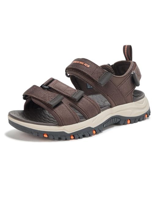 Skechers Brown Prewitt Four Strap Open Toe Sandal for men