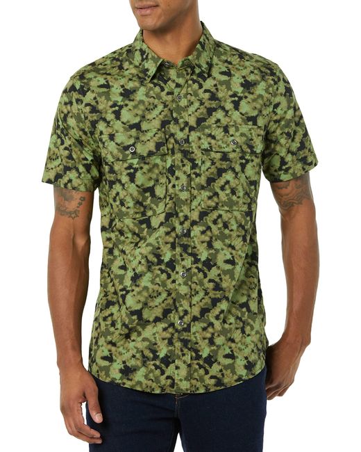 Amazon Essentials Slim-fit T-shirt Met Korte Mouwen En Twee Zakken in het Green voor heren
