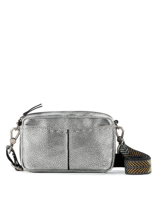 The Sak Cora Leather Crossbody in Gray Lyst