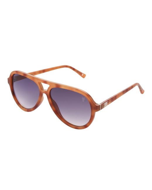 Frye Brown Ruby Aviator Sunglasses