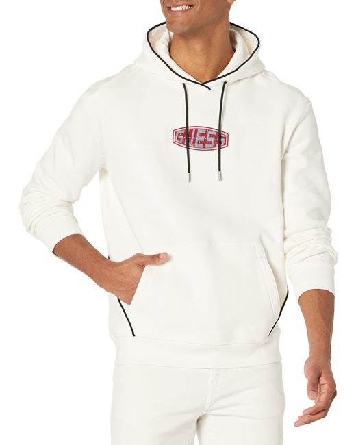 Guess White Eco Lucky Hoodie for men