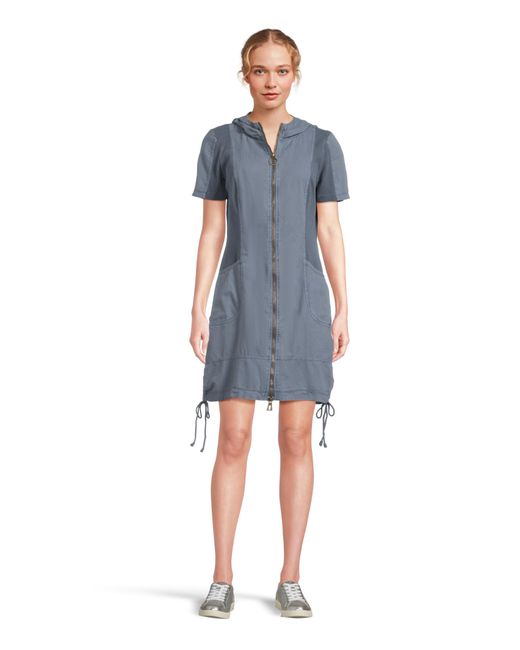 XCVI Women's Blue Linen Lenchen Jacket Dress