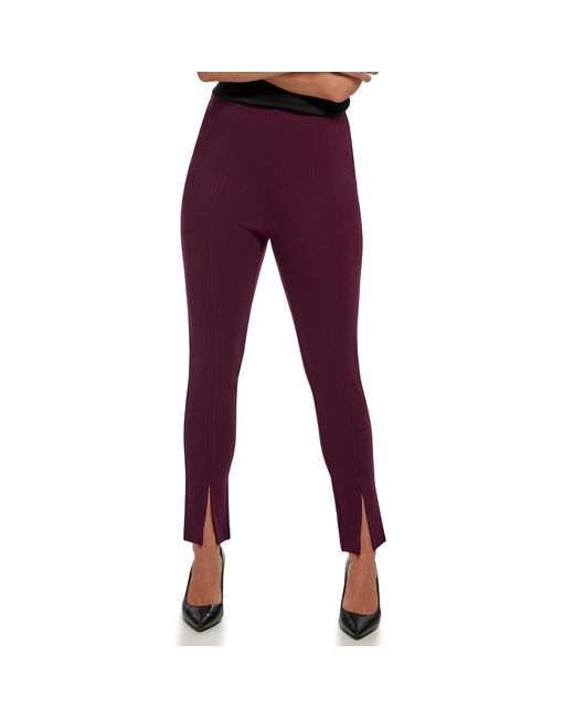 Calvin Klein Purple Everyday Ponte Fitted Pants
