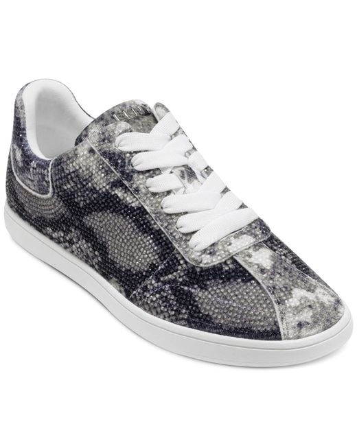 DKNY Gray Seacliff Low Top Lace Up Sneaker