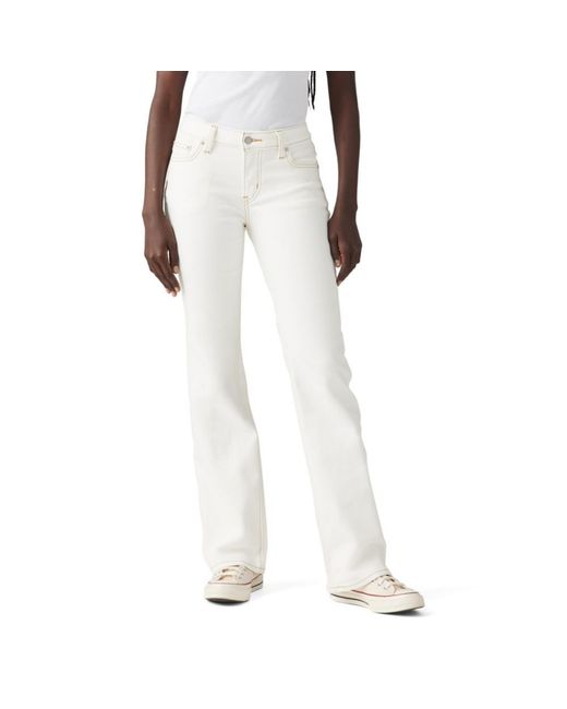 Levi's White Superlow Boot Jeans,
