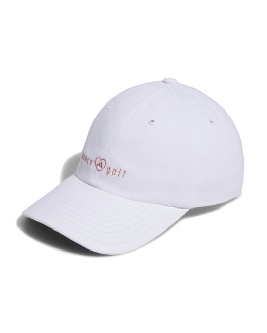 Adidas White Peace Love Golf Hat
