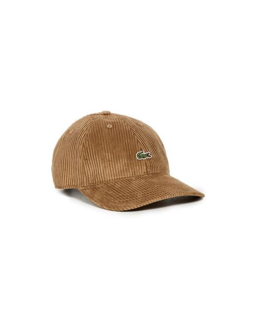 Lacoste White Cotton Velour Cap