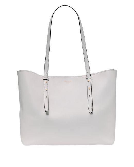 Kate Spade White Do It All Fine Grain Leather Large Tote