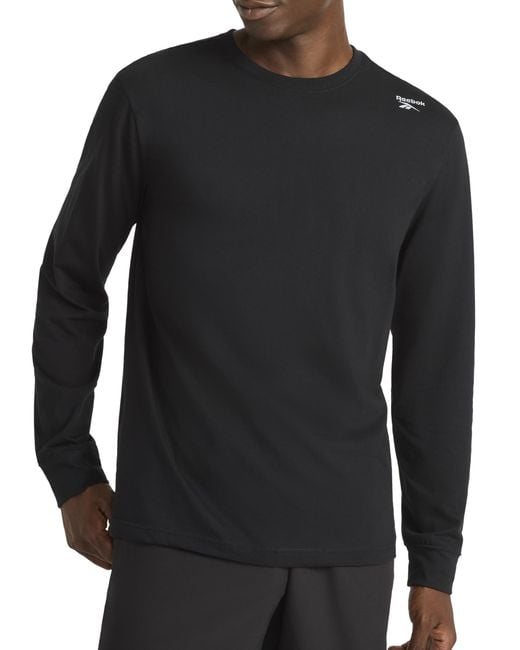 Reebok Black 's Volt Long Sleeve Crewneck T-shirt for men
