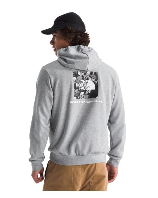 The North Face Gray Evolution Box Toss Fill Hoodie | Sweatshirt With 2 Piece Hood for men