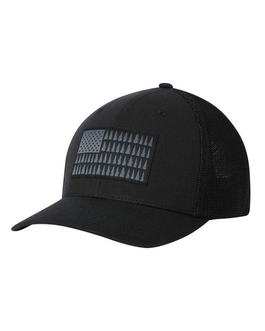 Columbia Black Tree Flag Mesh Ball Cap
