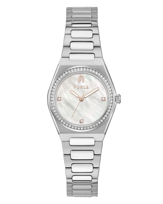 Furla Metallic Ladies Silver Tone Stainless Steel Bracelet Watch Ww00020003l1