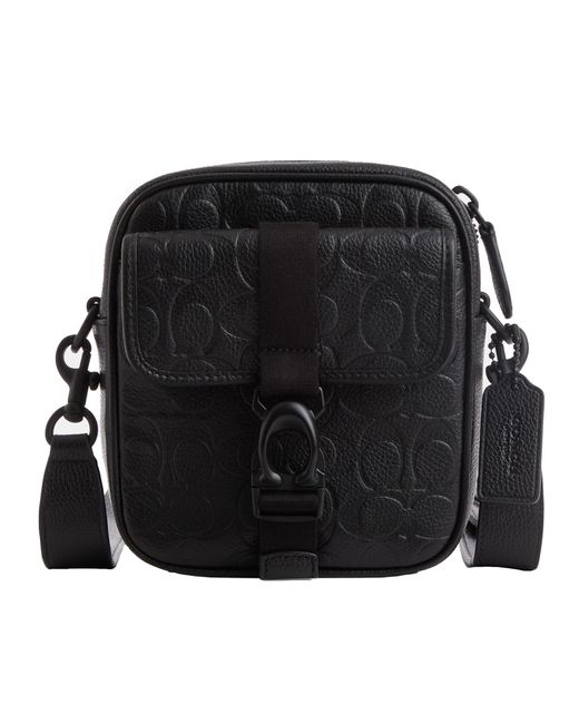 COACH Beck Crossbody In Blackout Signature Leather for men