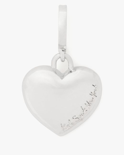 Kate Spade White One In A Million Metal Heart Charm