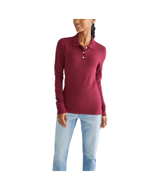 Aeropostale Aero Uniform Polo Long Sleeve in Red Lyst