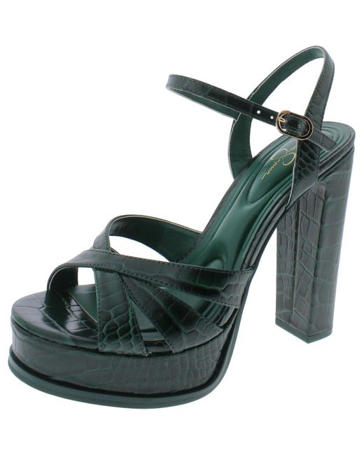 Jessica Simpson S Giddings Platform Sandals Green 8.5 Medium