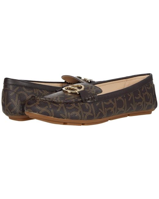 Calvin Klein Layne Loafer Flat in Brown (Black) Save 46 Lyst