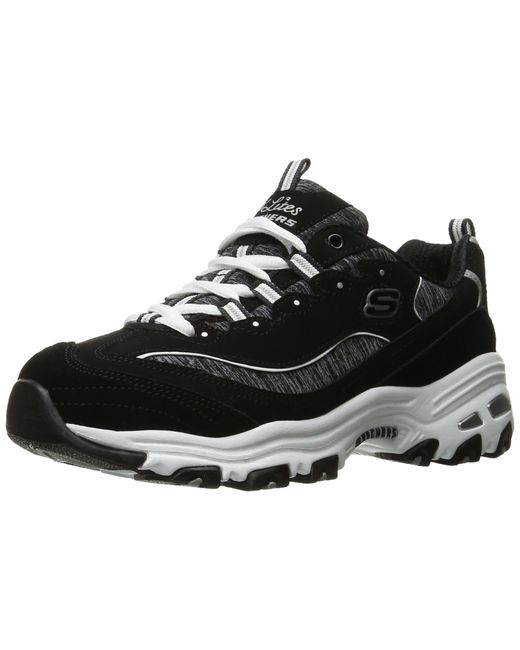 Skechers Black D'lites-me Time Lace Up Fashion Sneakers