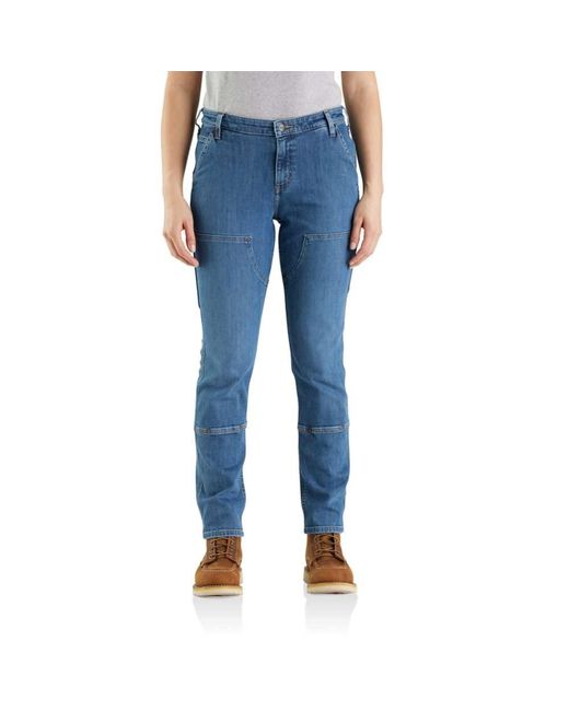 Carhartt Blue Rugged Flex Relaxed Fit Double-front Jean