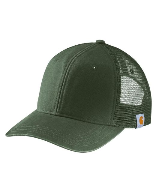 Carhartt Green Canvas Mesh Back Cap,moss,one Size for men