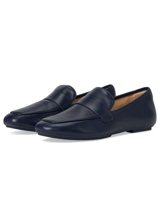 Fitflop Blue S Delicato Soft Leather Loafers Midnight Navy 7.5 Medium