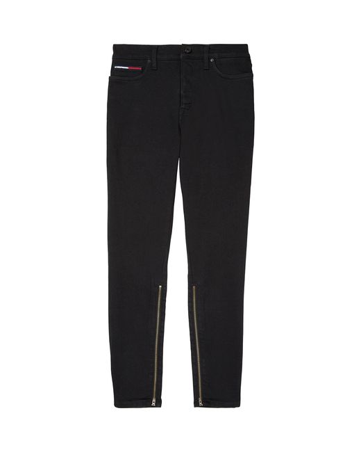 Tommy Hilfiger Black Adaptive High Rise Super Skinny Fit Jean With Magnetic Fly Closure