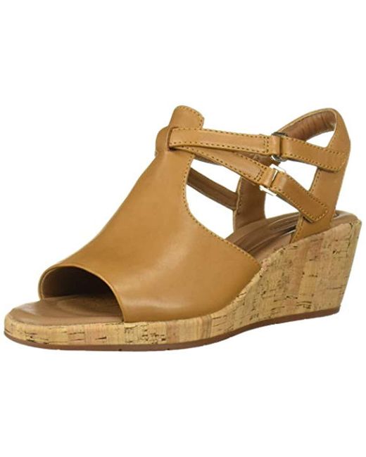 Clarks S Un Plaza Way Sandal, Light Tan Leather, Size 6 Wide | Lyst